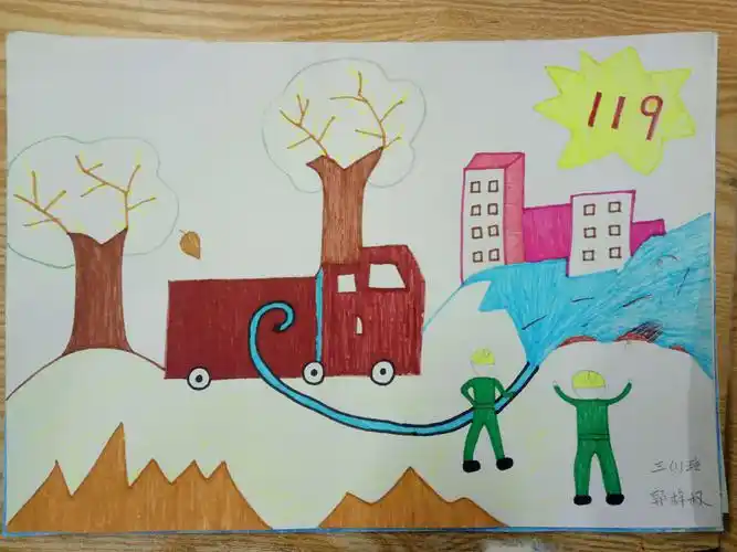 三年级的优秀消防作品