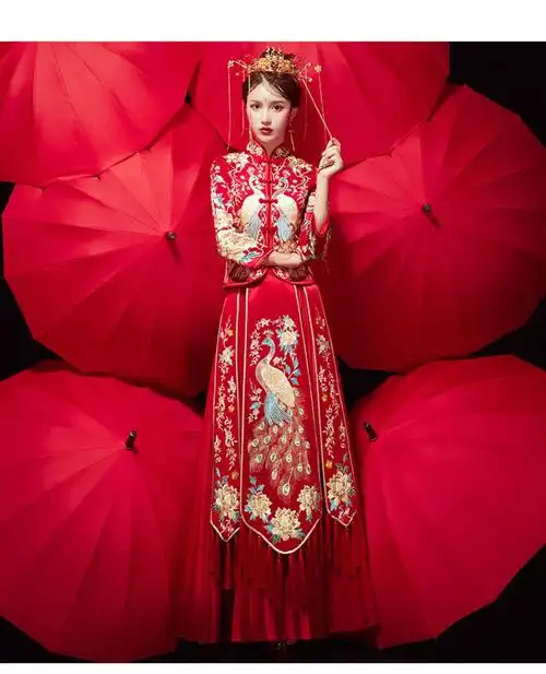 长街九月婚纱/礼服/旗袍 热卖2019新款秀禾服新娘中式婚纱结婚古装