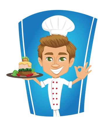 卡通手绘托盘帅气厨师