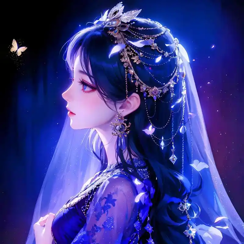 蓝色系女生头像‖闺蜜头像#女生头像 #古风 #优质头像 #超 - 抖音