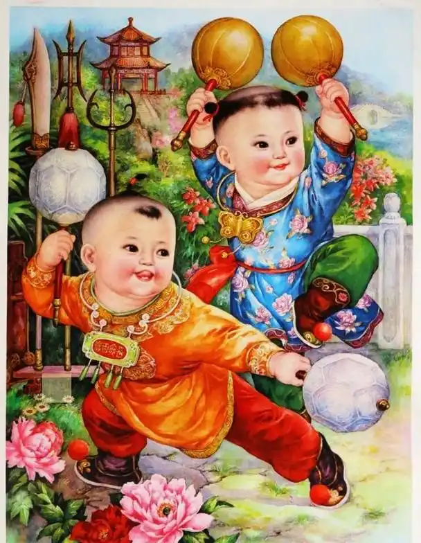 经典胖娃娃年画,惹人爱!