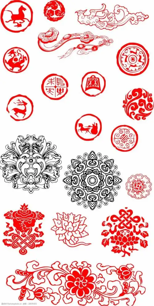 传统图案吉祥图案祥云花纹