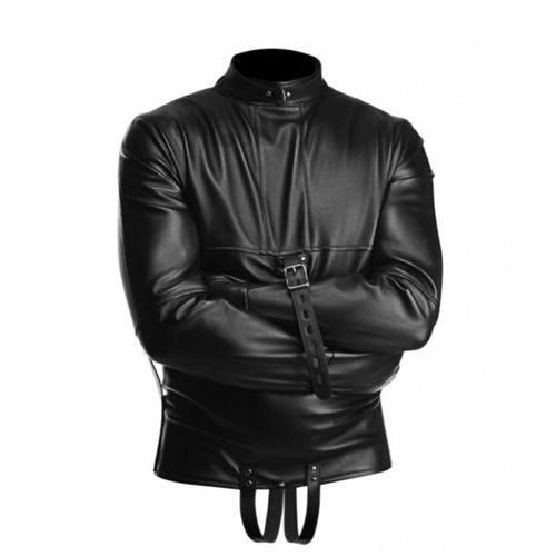 重度捆绑自缚皮革衣上体限制紧缚衣束缚绳皮衣sm道具另类调教玩具情趣