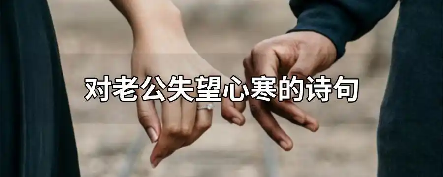 对老公失望心寒的诗句