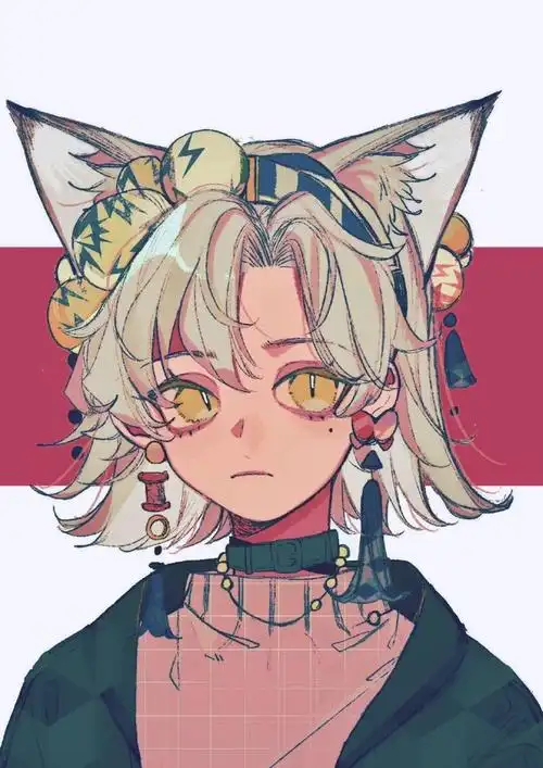 人物板绘,画风独特的人物插画,涂色别具一格