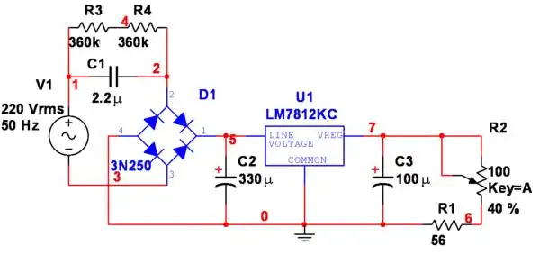 在不用变压器的情况下,如何将220v交流电变成12v直流电?