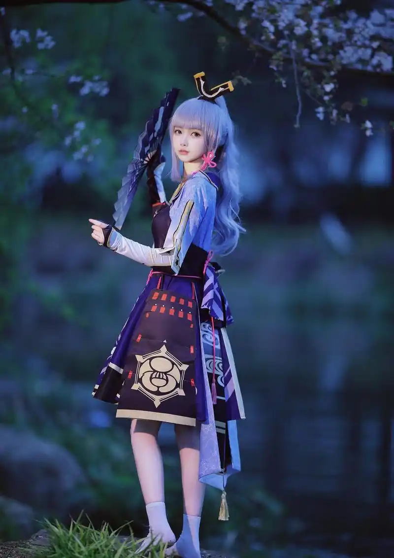 神里绫华cos,小姐姐美得好似天仙下凡尘