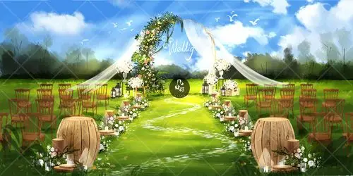 婚礼手绘 — 电脑 「晴栀」