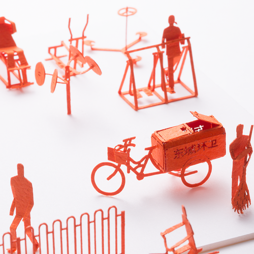 日本寺田建筑纸模型清晨北京手工diy创意礼品生日趣味设计师礼物