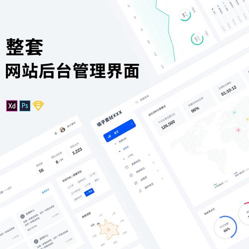 web网站网页后台管理系统界面素材模板ui设计源文件ps xd sketch