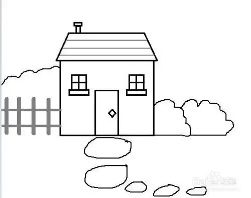 乡村房屋的简单画法
