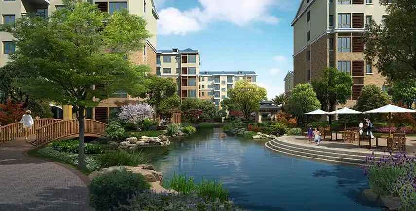 小区绿化景观设计案例效果图