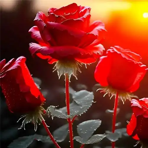 绚丽多彩的玫瑰花头像图片