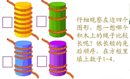 比高矮 比长短练习