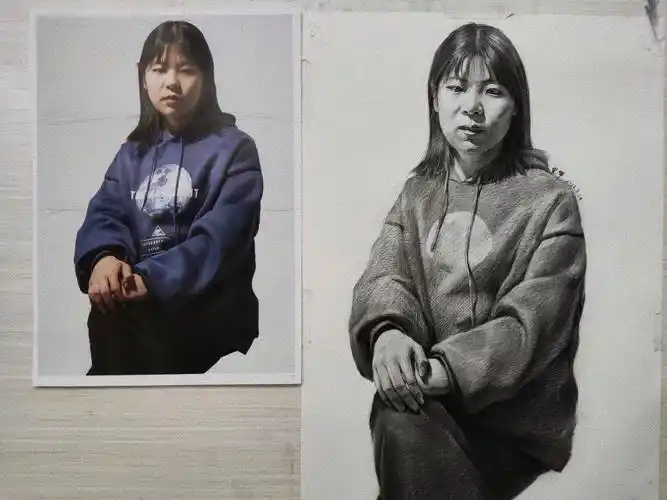 素描半身像照片写生