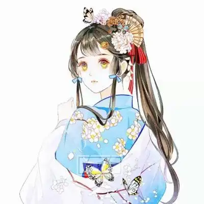 唯美好看卡通的女生古风头像青丝白发不诉离殇