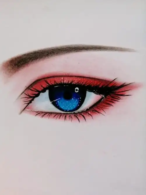 手绘教程#教你画古风眼