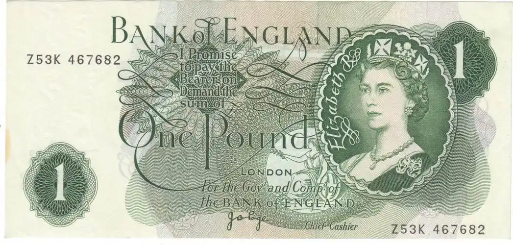 1 pound undated (1971-1977) great britain p 3