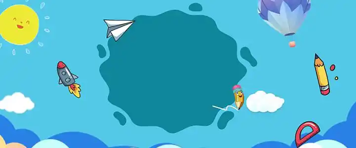 开学季卡通可爱banner