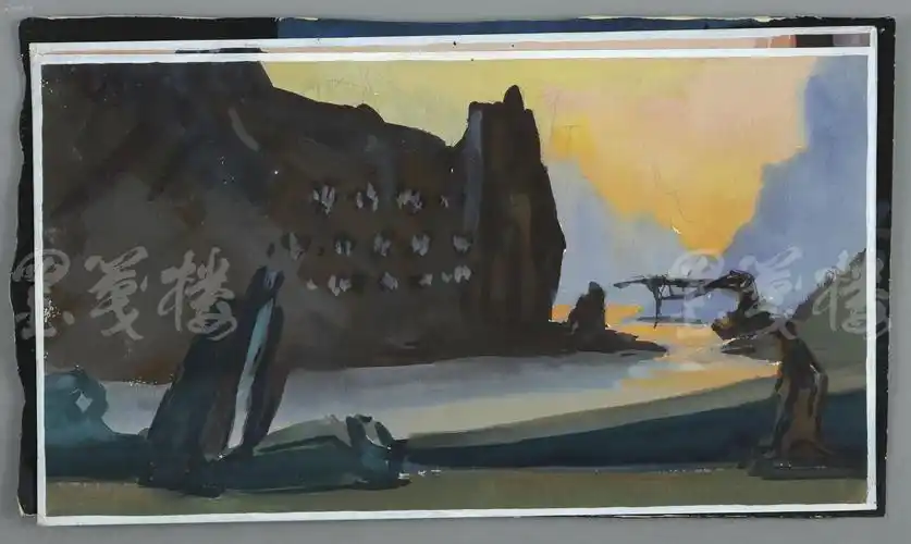 中国人民解放军八一电影制片厂二级美术设计师 赵常生 手绘舞台布景