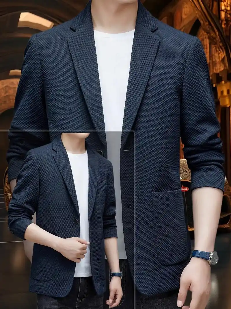 男神哥哥们,这款款西装真的好赞,男士高档休闲西装商务西服中青 - 抖