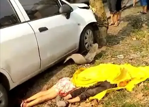 宜宾两女孩被小车冲撞碾压,当场身亡!