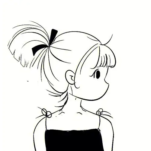 原创简单的少女头像78简笔画