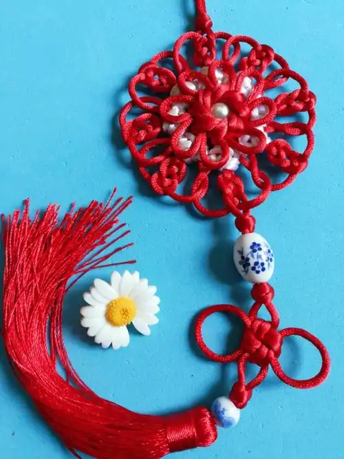 中国结艺手工编绳挂饰团锦祥云结挂饰