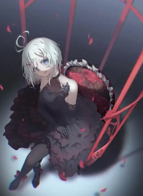 【p站美图】白发蓝眼vtuber!电脑少女小白壁纸特辑 - acg17.com