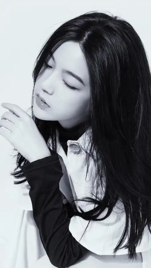 美女时尚黑白休闲迷人写真,高清图片,手机锁屏桌面-壁纸族