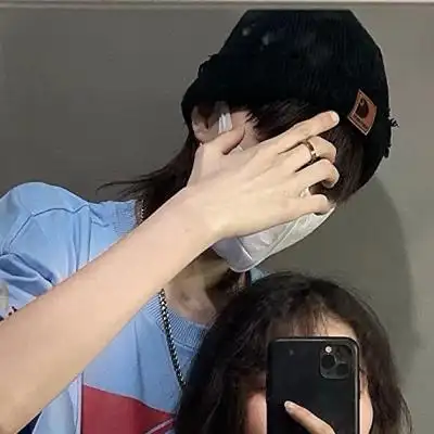 真人挡脸情头丫~_情侣头像_我要个性网