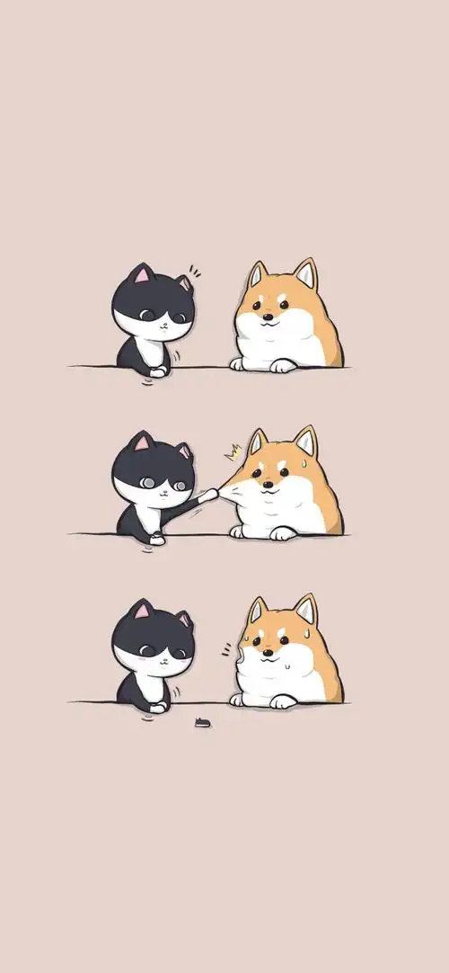 可爱动物插画壁纸