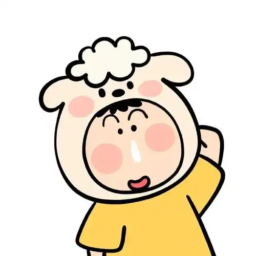 白色底简约风卡通情侣头像