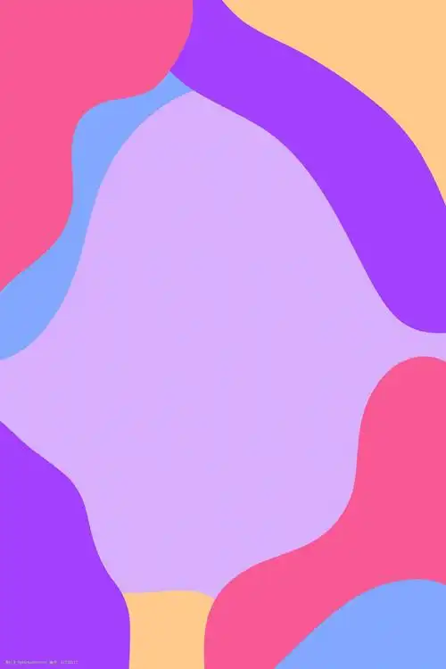 彩色可爱波浪拼接海报背景