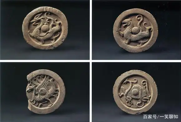 中国的神兽大部分是在汉代定型的,不信来看看瓦当吧