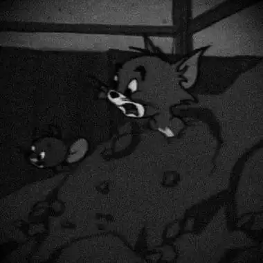 汤姆猫丧图头像 高清好看的抖音汤姆猫丧图黑白头像