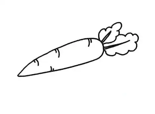 带表情的卡通胡萝卜简笔画图片 胡萝卜怎么画