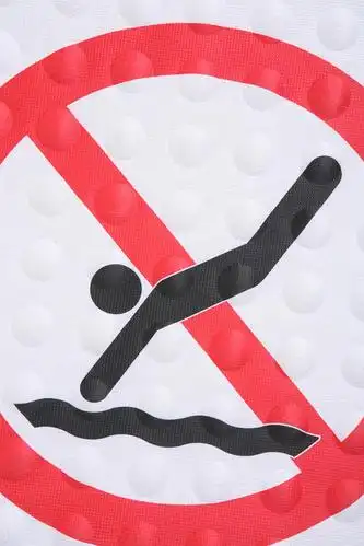 no diving rubber bath mat