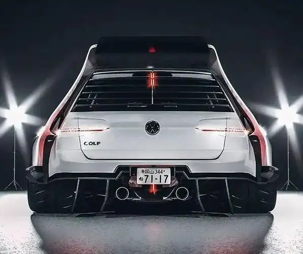 比tcr赛车还暴躁宽体套件,大众高尔夫mk7虚拟改装案例