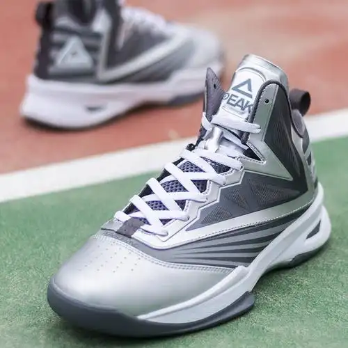 匹克peak篮球鞋2016新款透气运动鞋男鞋fiba速鹰二代战靴e52011a 银色