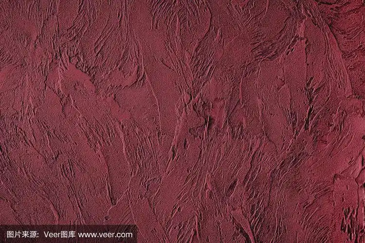 暗红色,低对比度混凝土纹理背景,粗糙和不规则