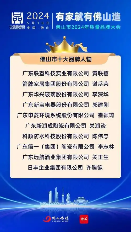 2024年"佛山制造"品牌系列榜单发布