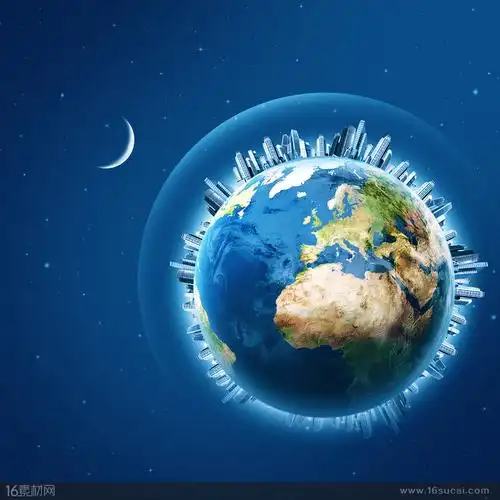 创意蓝色漂亮地球高清图片