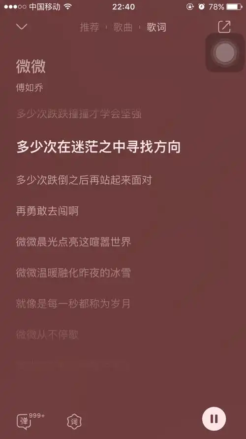 《微微》歌词旋律都很合我意呢