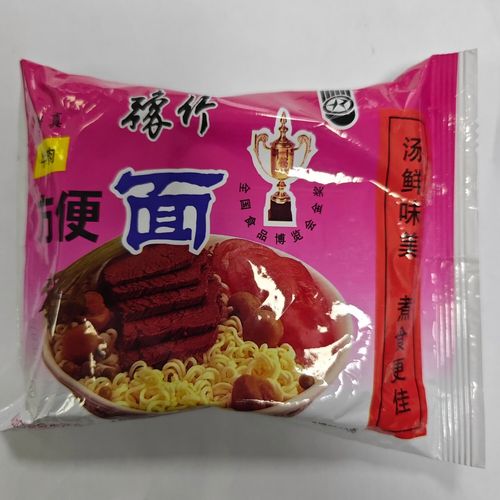 豫竹豫竹方便面河南特产火锅速食红烧牛肉面80g袋装干吃干脆泡面整箱