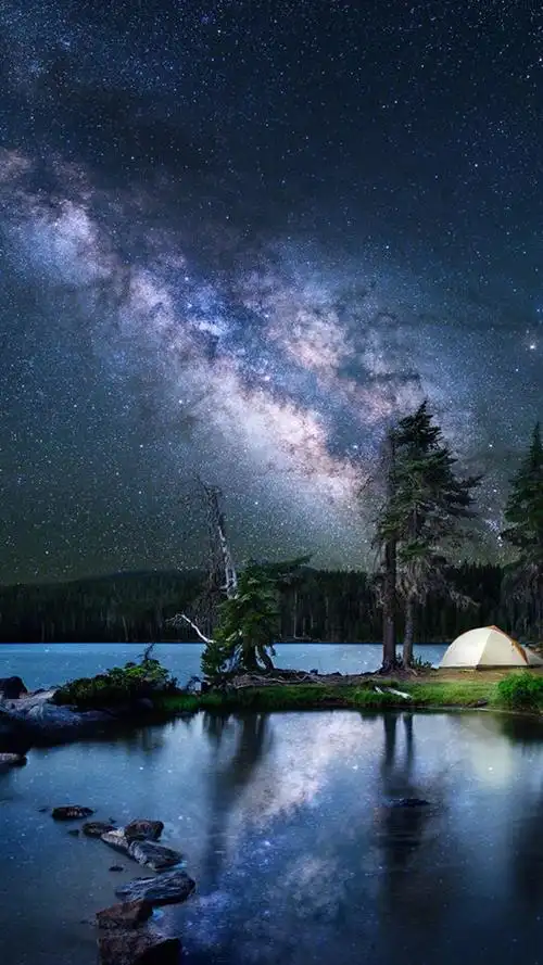 唯美星空夜景图片手机壁纸