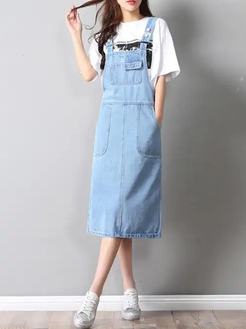 牛仔连衣裙长款