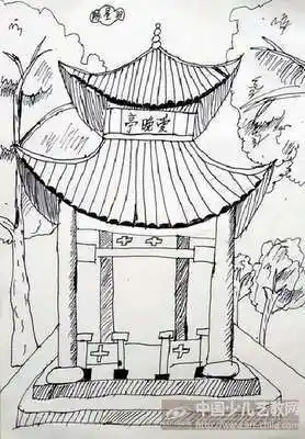 爱晚亭怎么画简笔画