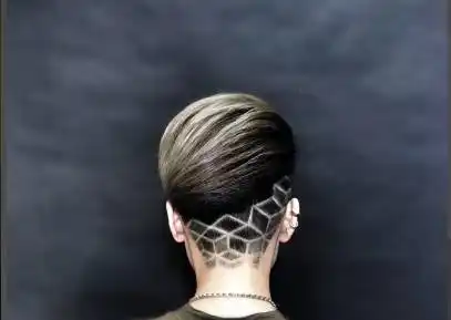 超酷的男士刻痕发型