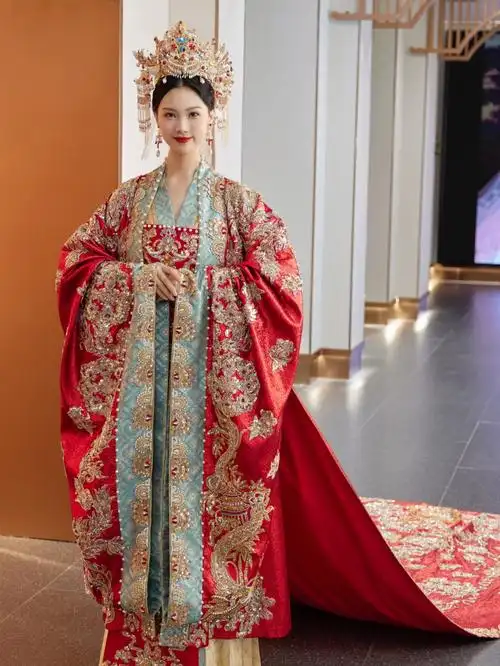 唐制新中式朝代服倒叙出品苏州中式嫁衣